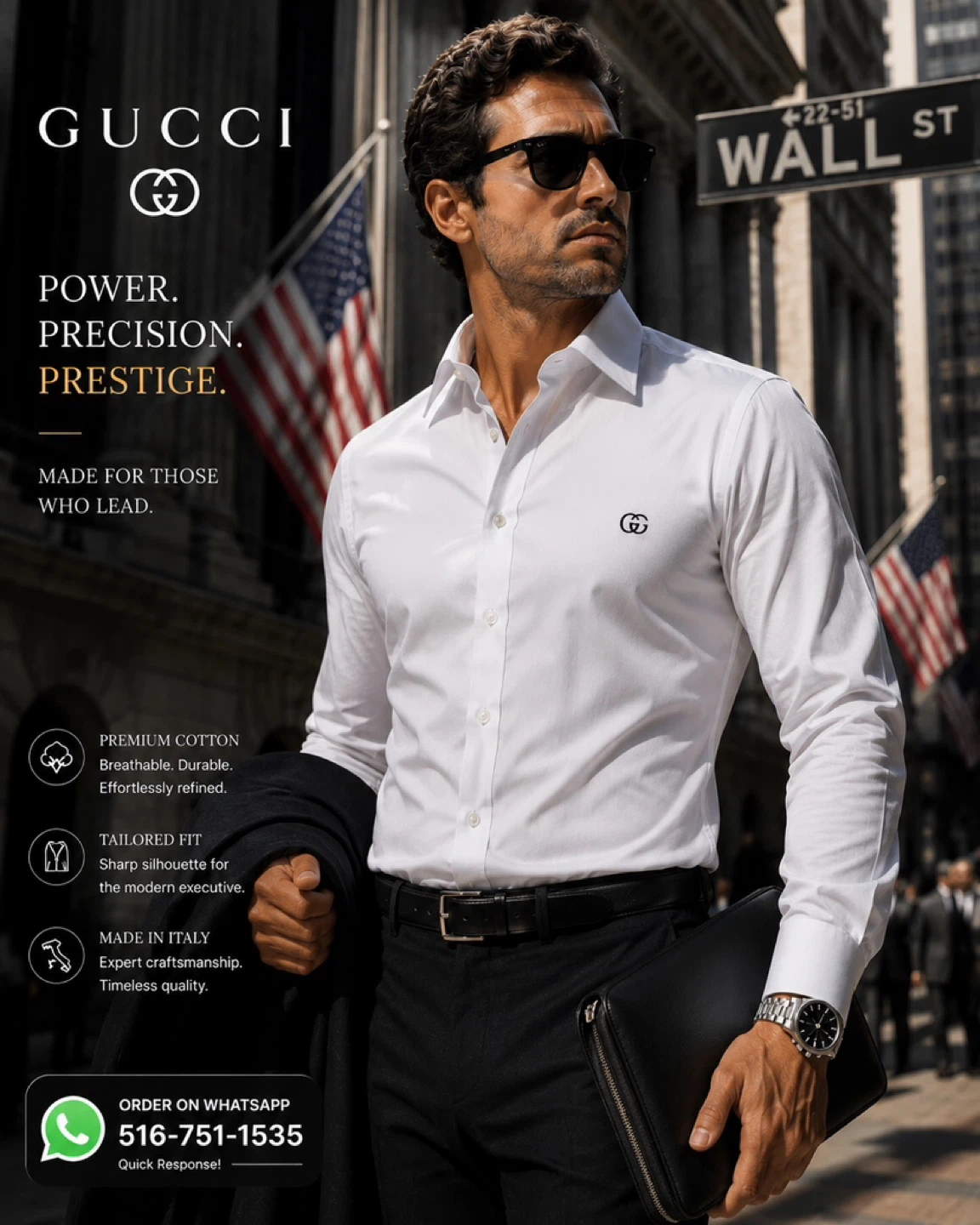 Gucci White Premium Cotton Dress Shirt - photo 2