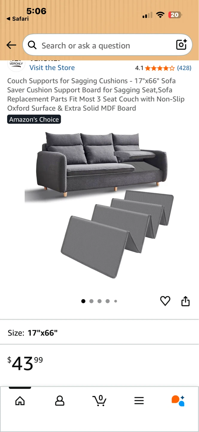 🧡 VERONLY Sofa Support Board for Sagging Cushions