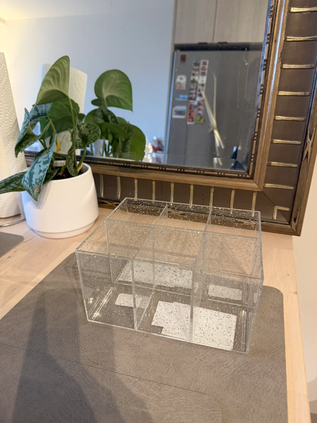 2pcs Clear Glitter 3 Section Organizer from Winners - photo 2