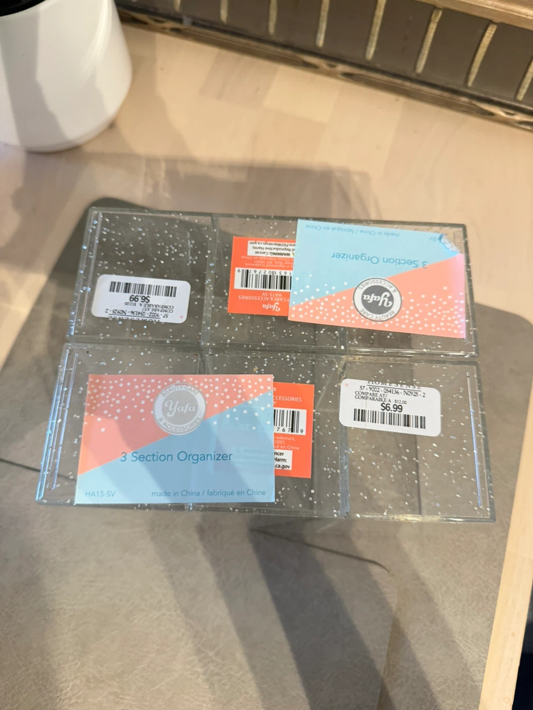 2pcs Clear Glitter 3 Section Organizer from Winners - photo 4