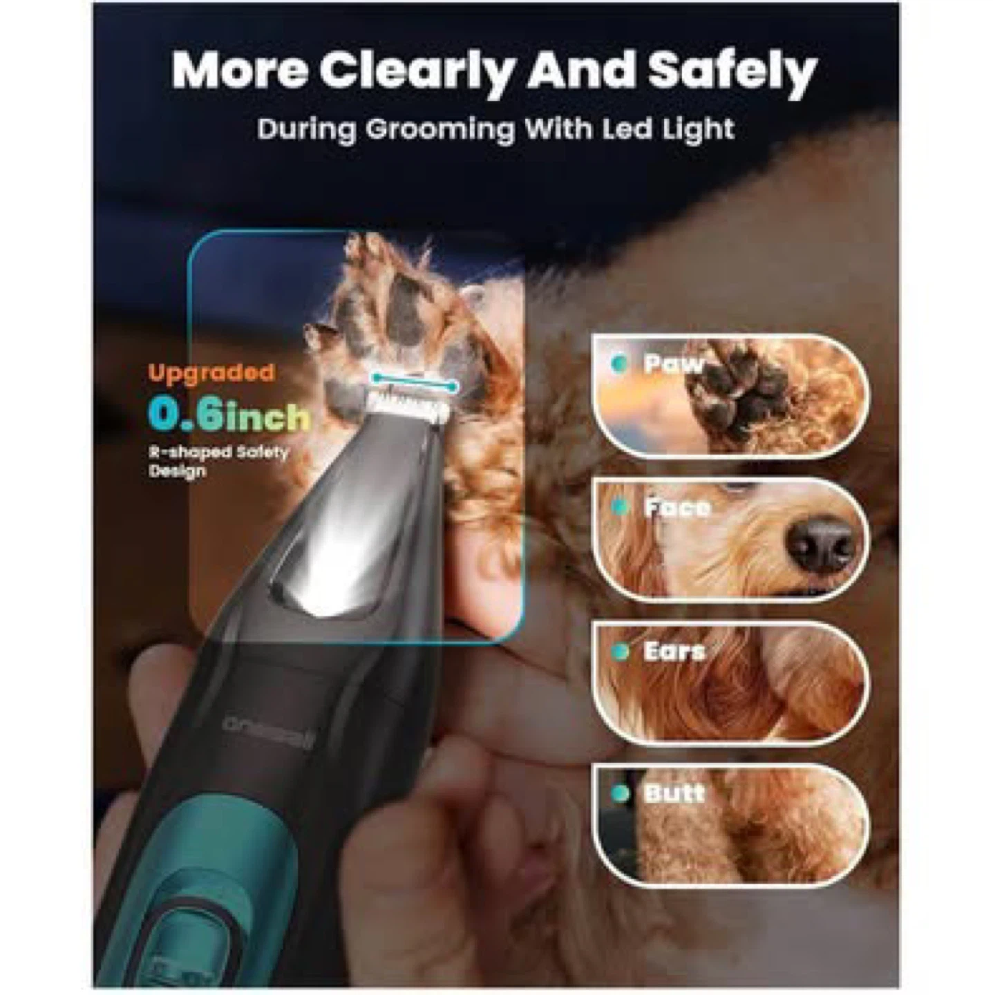 Oneisall Cordless Dog Grooming Kit 4-in-1 m - photo 4
