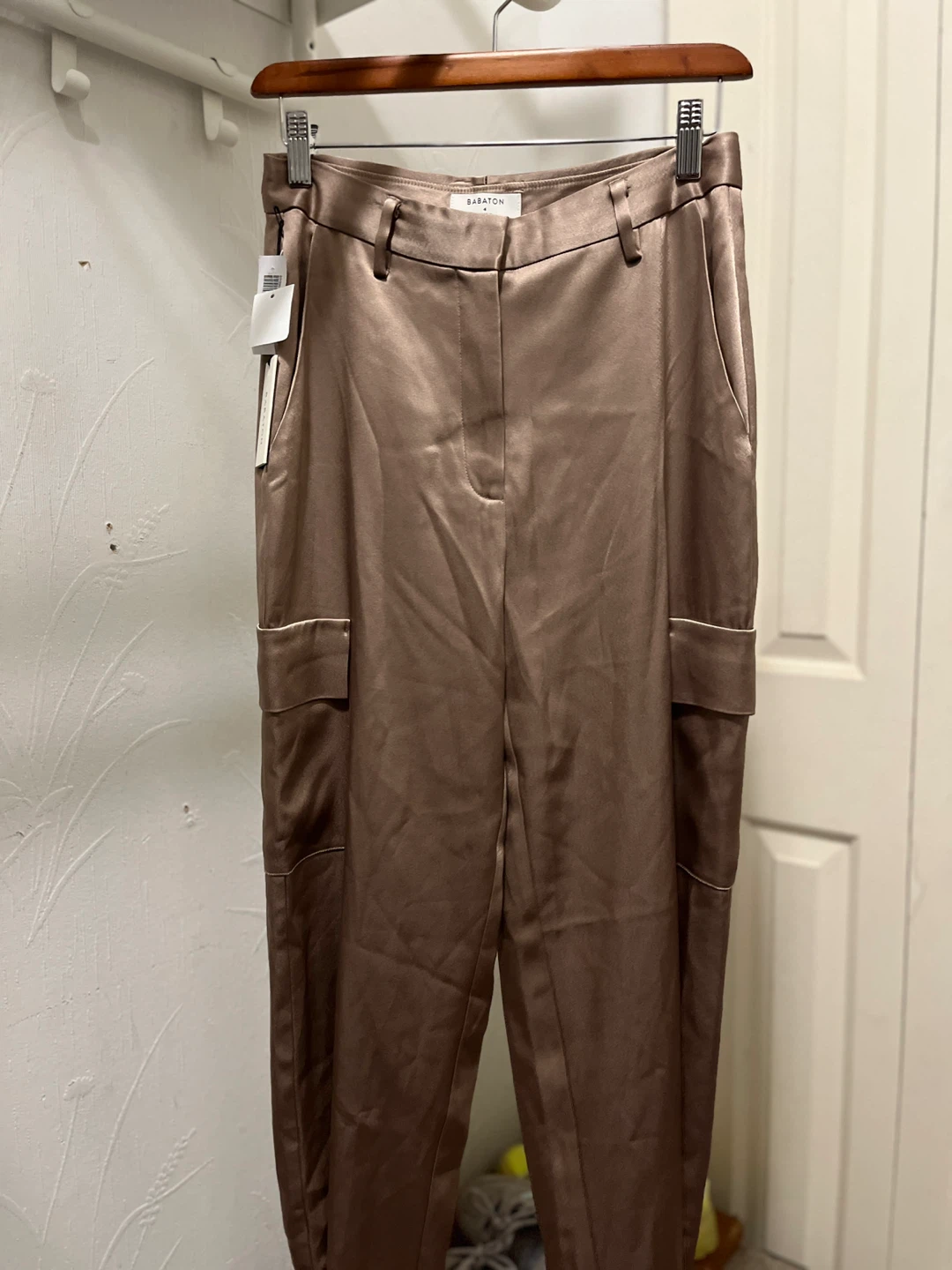 Babaton Satin Cargo Pants Size 4