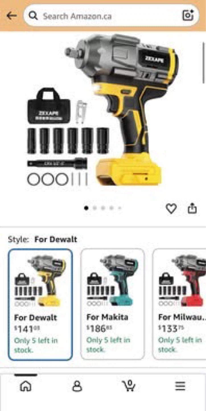 Zexape 1/2 Inch Cordless Impact Wrench - photo 2