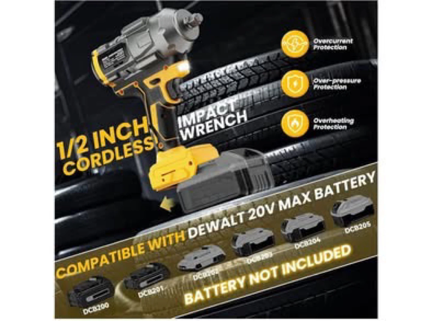 Zexape 1/2 Inch Cordless Impact Wrench - photo 3