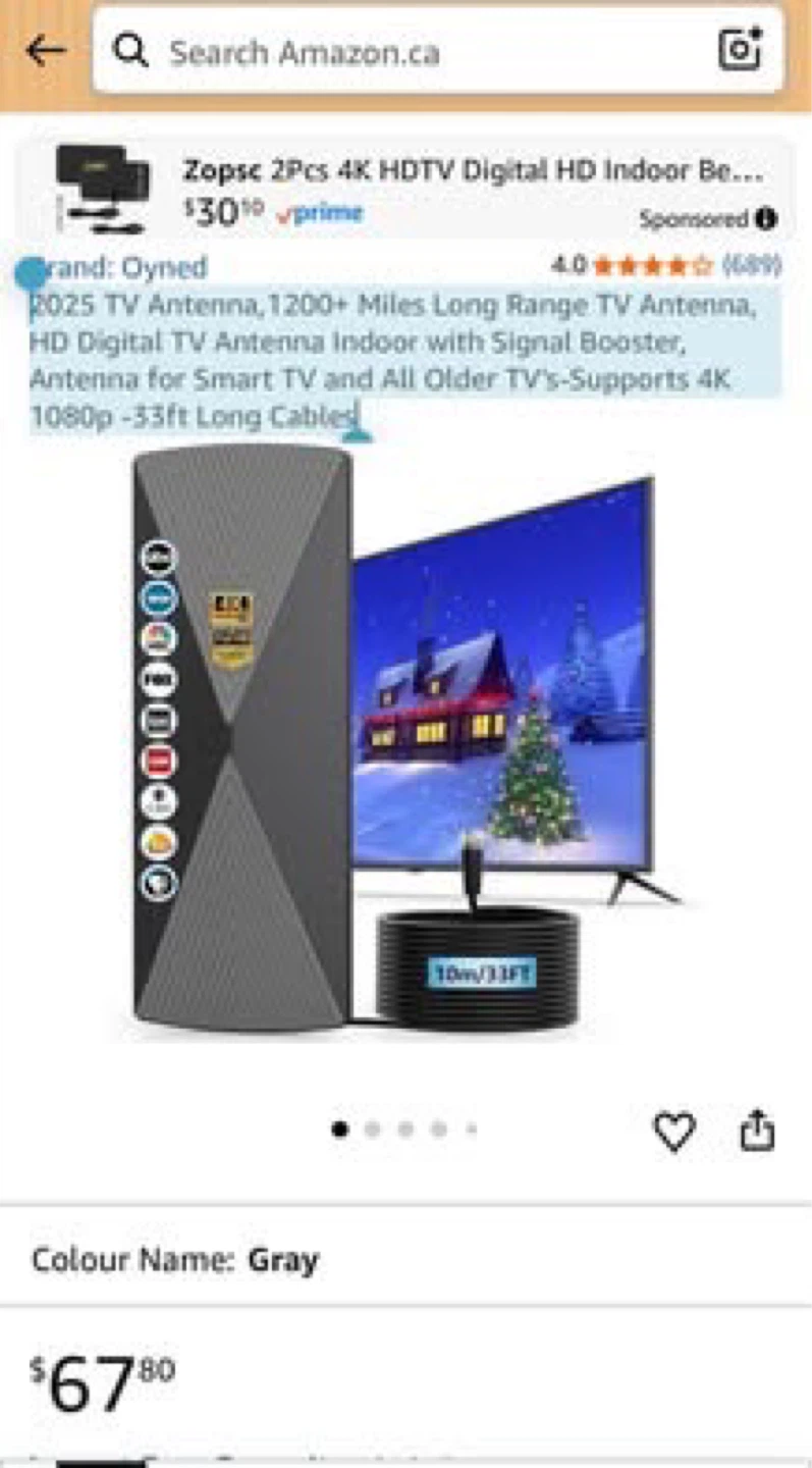 Oyned 4K HDTV Digital TV Antenna - photo 2