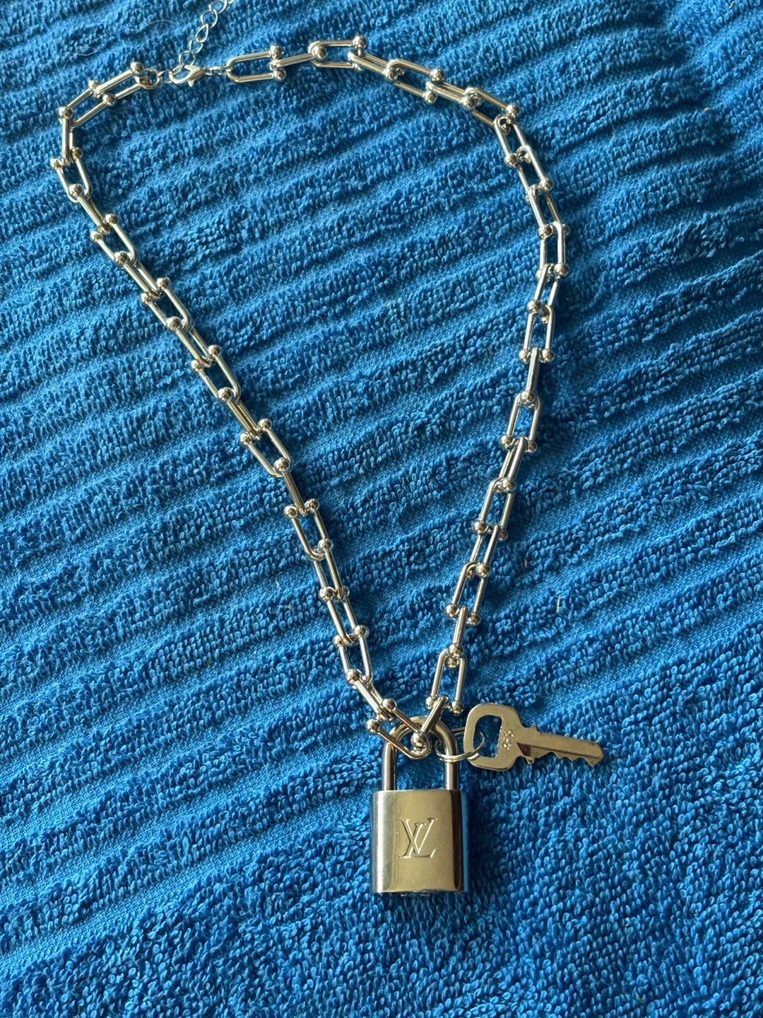 Louis Vuitton Paris Padlock and Chain Necklace - photo 4