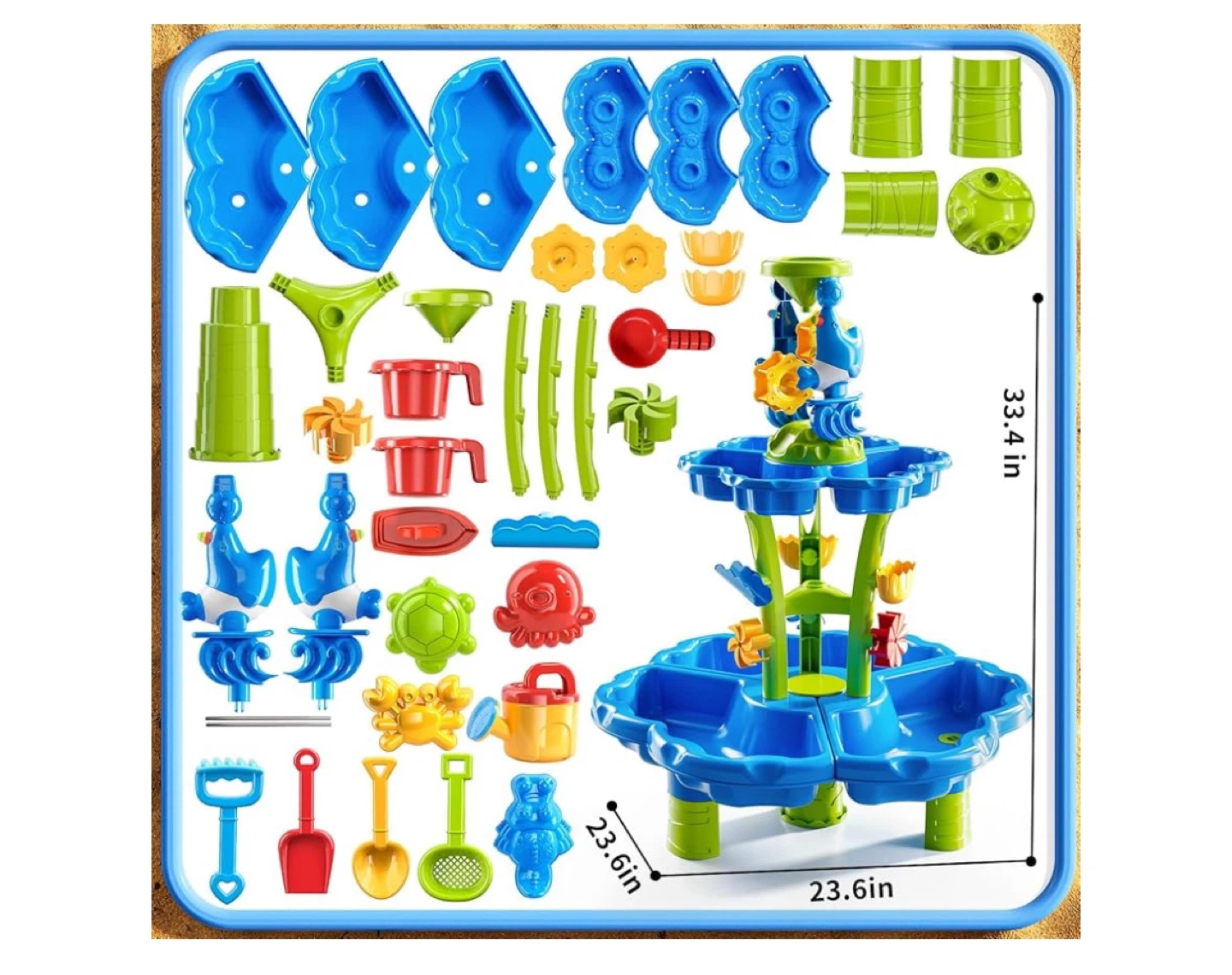Kids Water Table and Sand Play Set with Accessories - photo 3