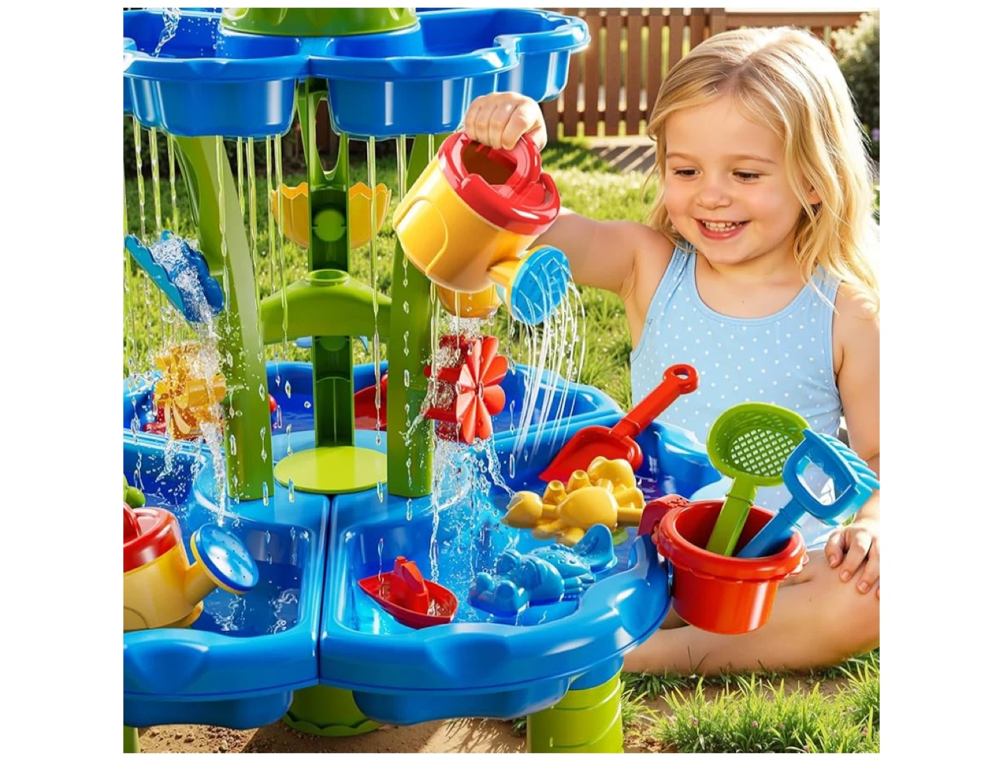 Kids Water Table and Sand Play Set with Accessories - photo 2