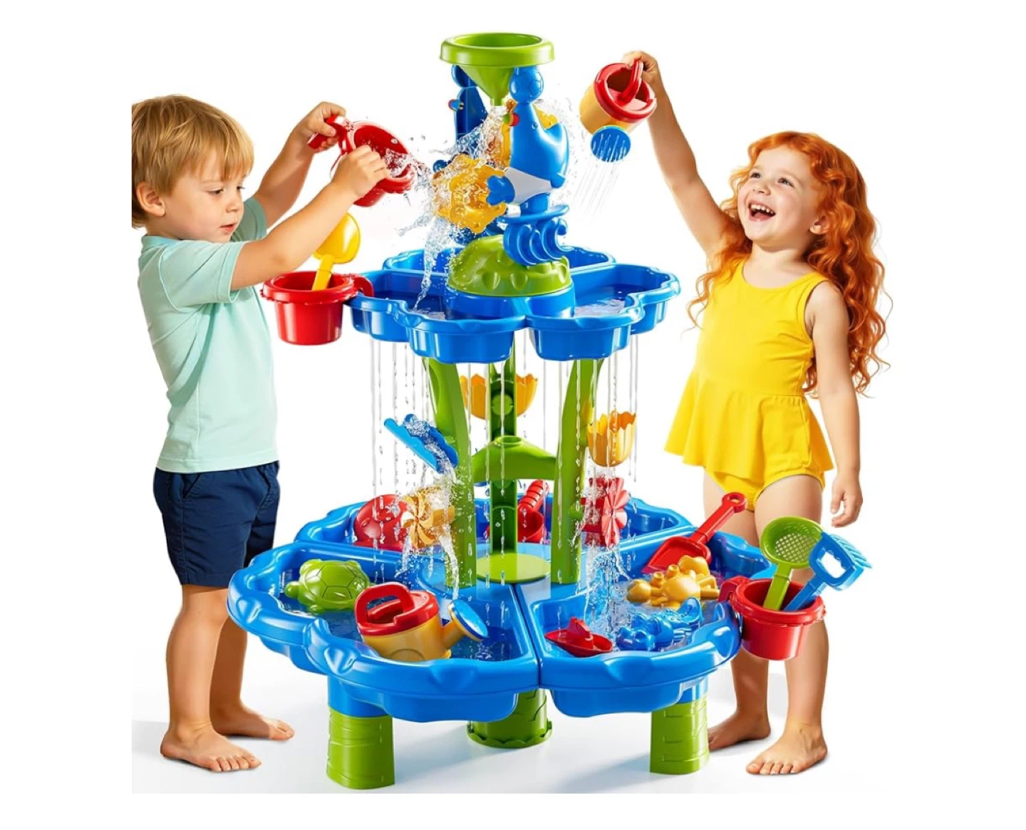 Kids Water Table and Sand Play Set with Accessories
