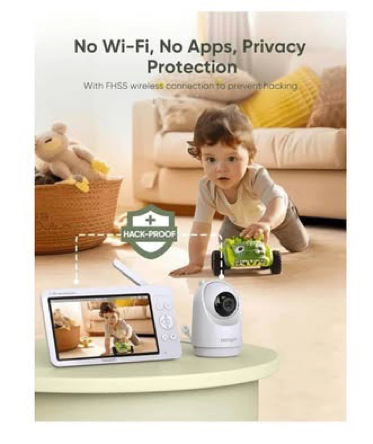 bonoch 7" HD Split-Screen Baby Monitor - photo 4