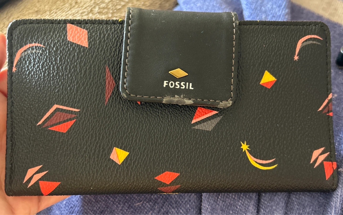 Fossil Women's Black Patterned Wallet