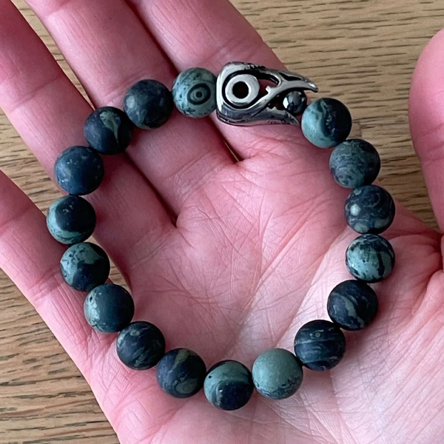 Raven & Kambaba Jasper bracelet (11mm bead) - photo 3