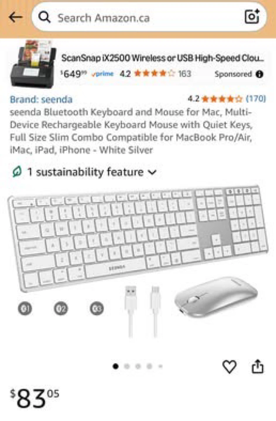 seenda Wireless Bluetooth Keyboard and Mouse Combo - photo 2