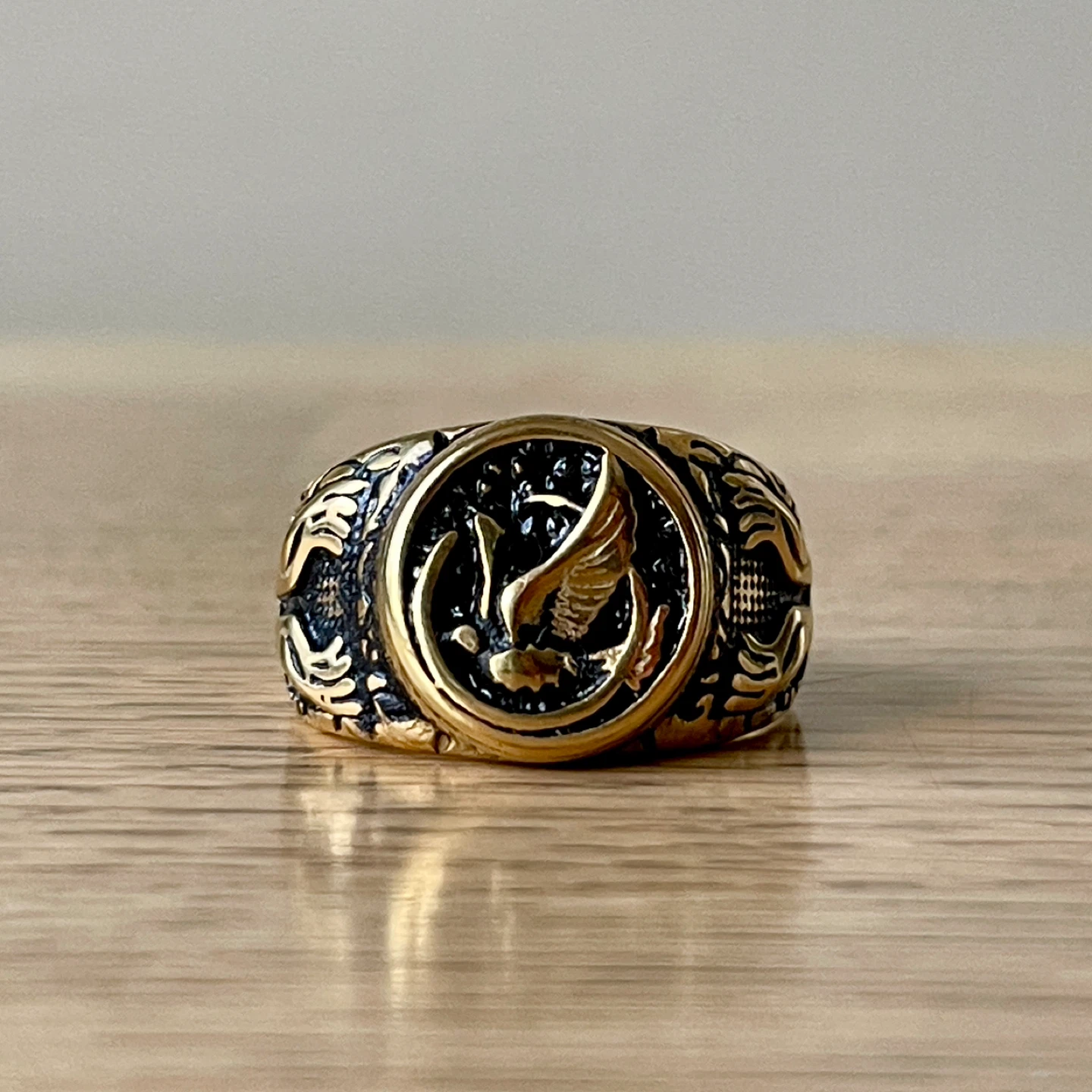Sacred Dove of Peace stainless steel ring (size 11.5) - photo 2