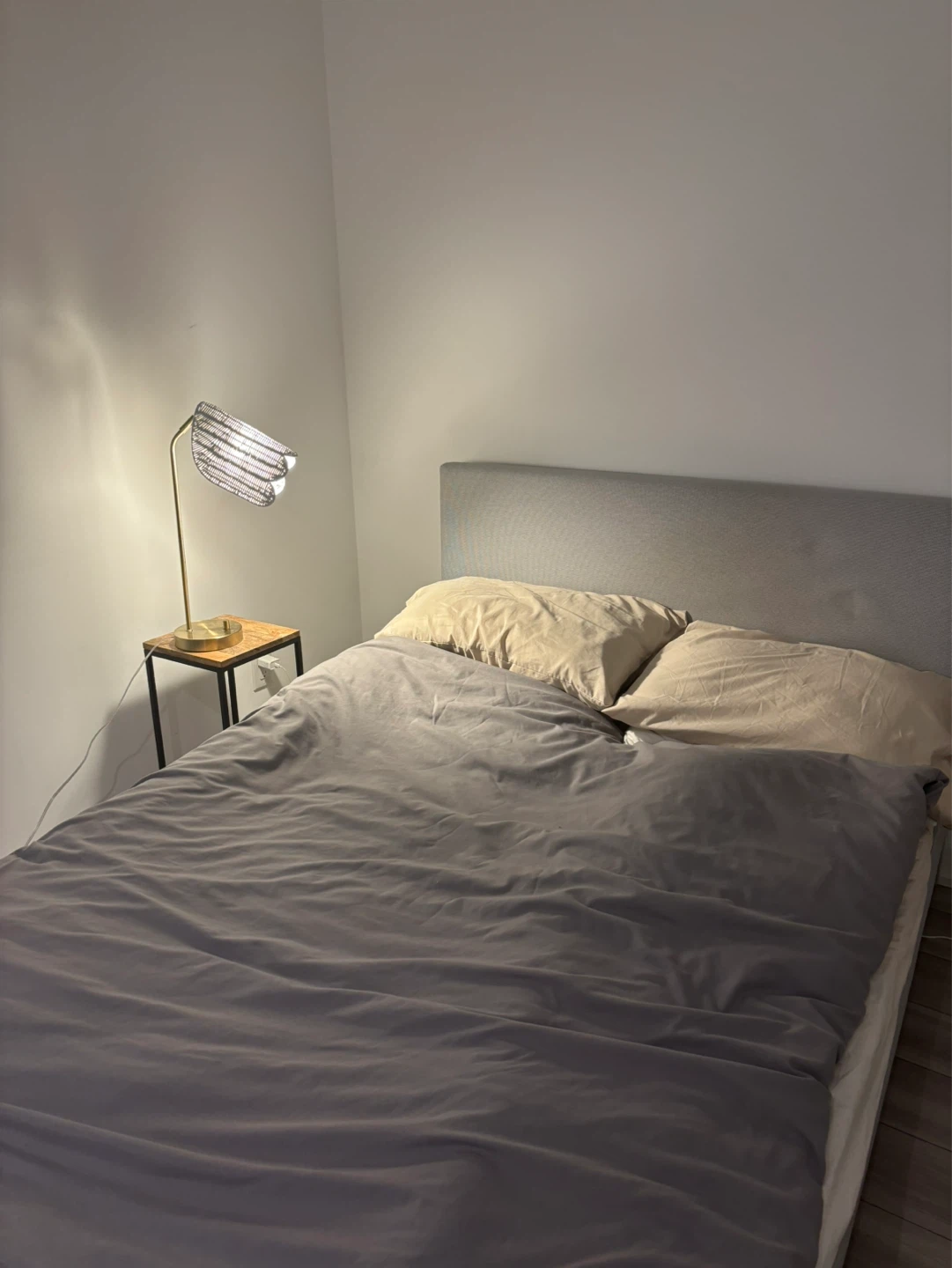 Bed with mattress