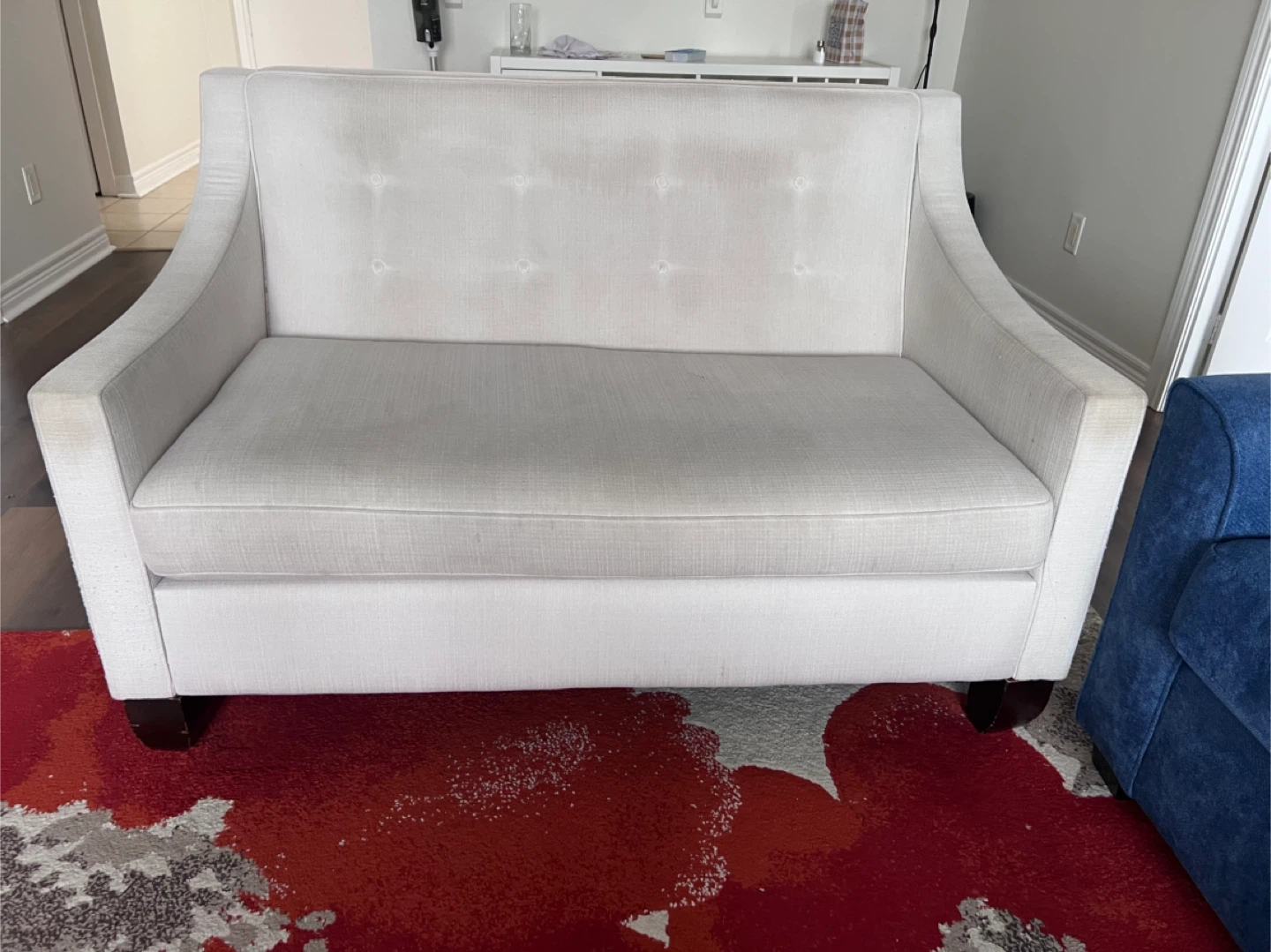 White Loveseat Sofa
