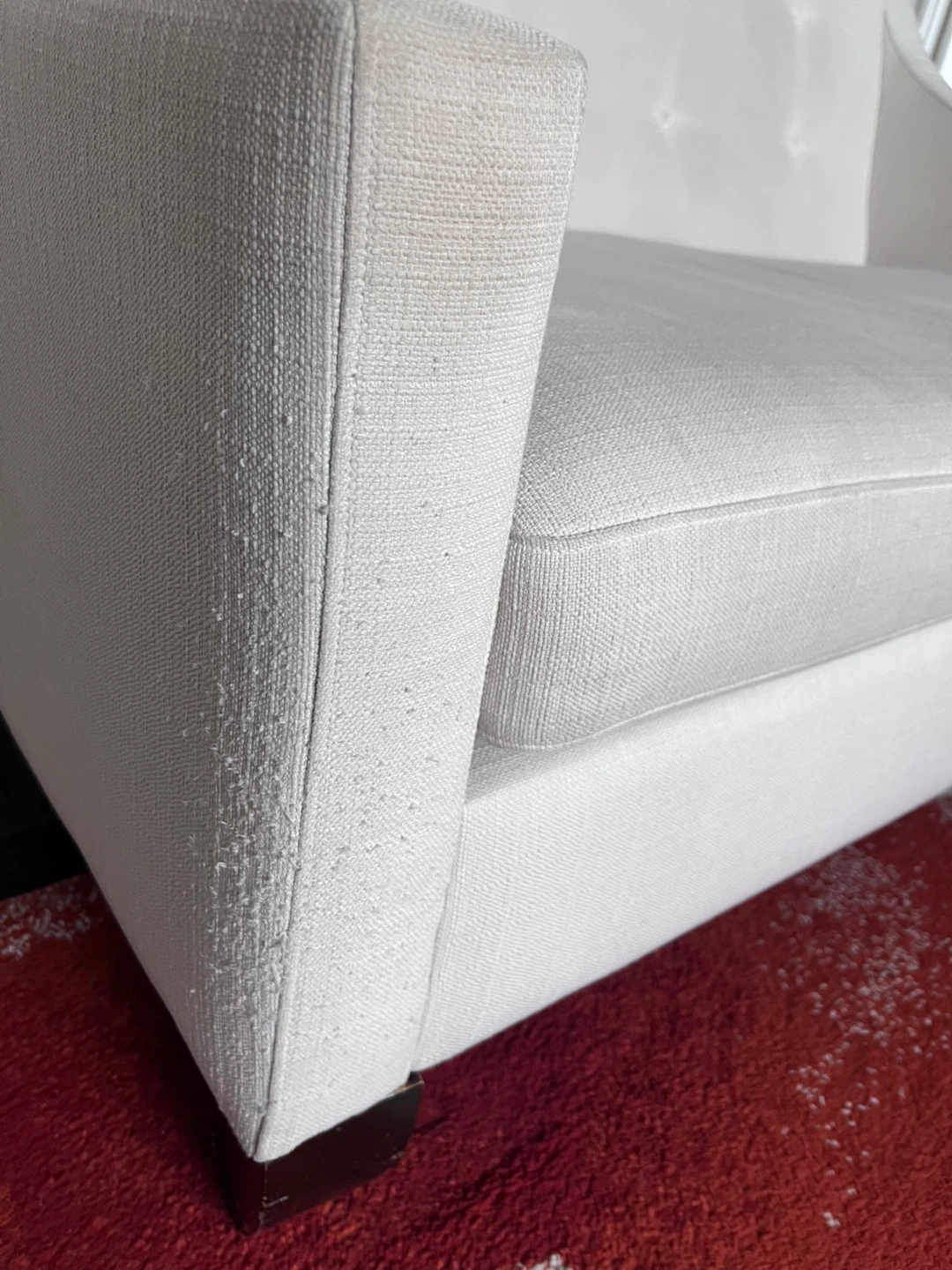 White Loveseat Sofa - photo 2