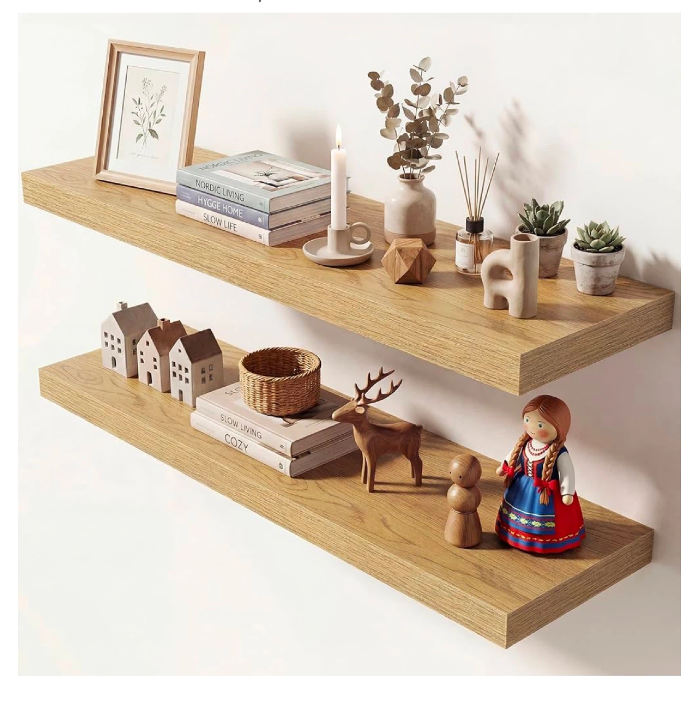 Deep Long Floating Shelves Set of 2