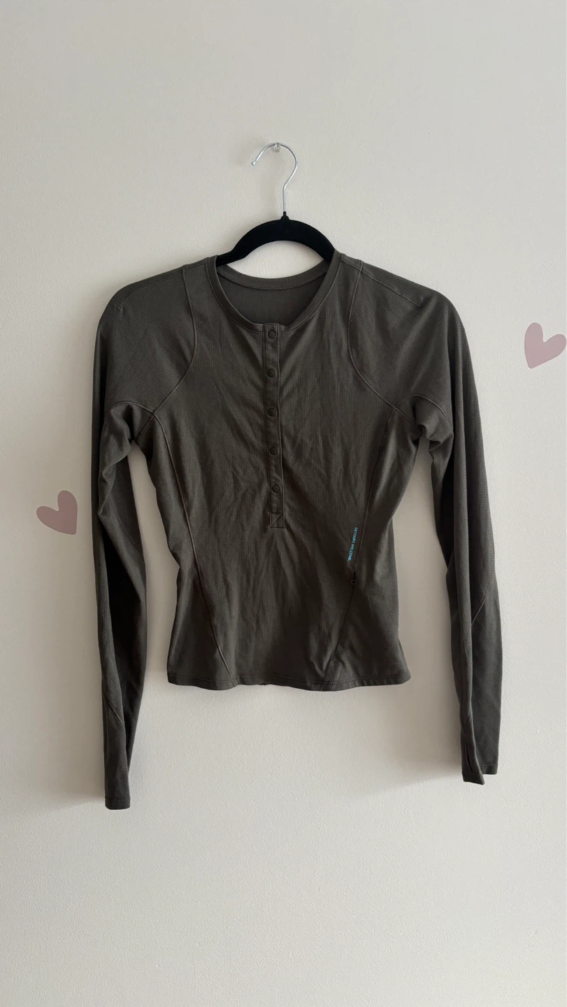 Lululemon Long Sleeve Henley Shirt