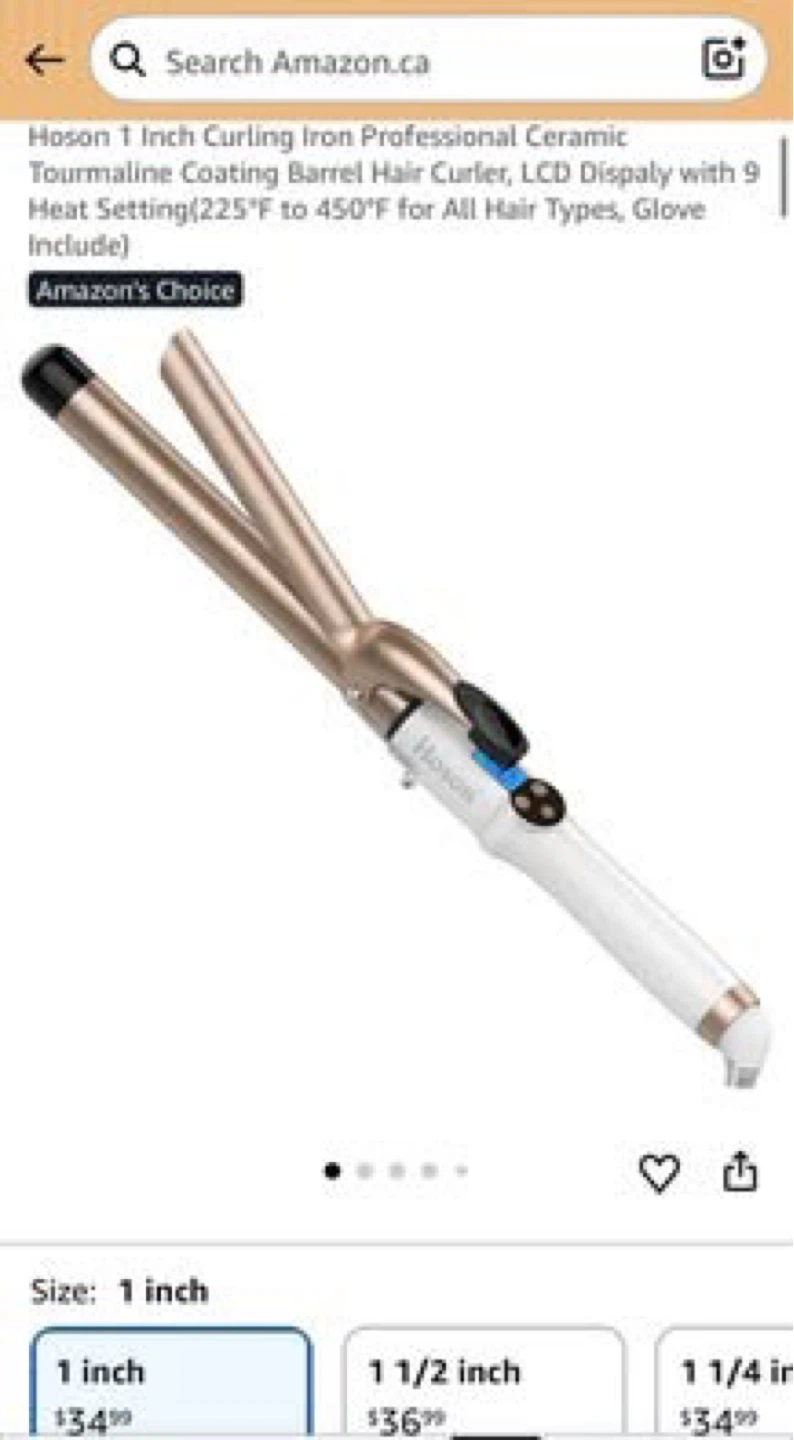 HOSON 1 Inch Curling Iron - Champagne - photo 2