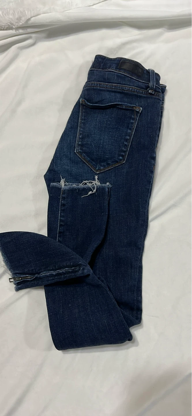 Abercrombie Blue Denim Jeans with Zipper Ankles