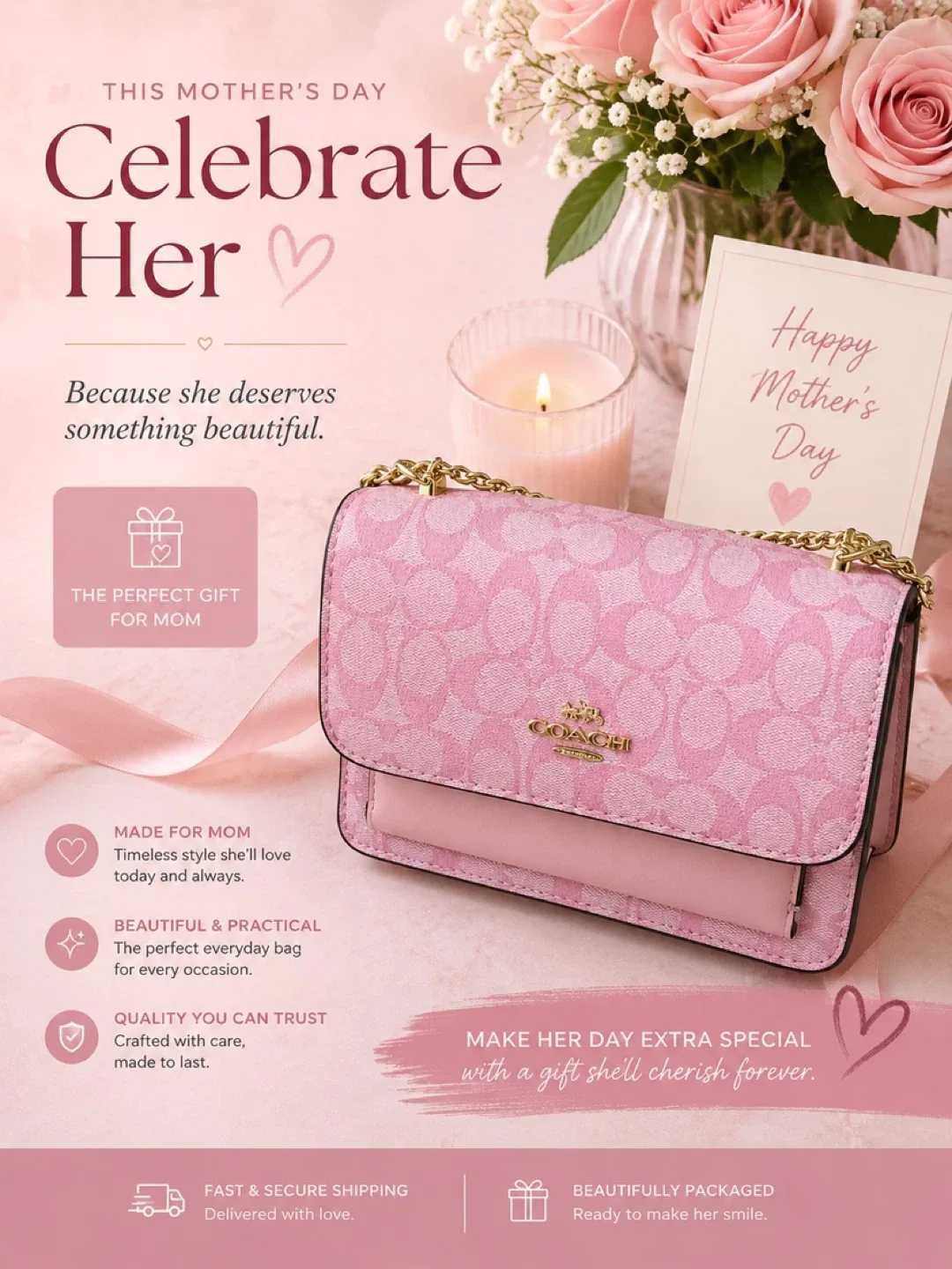 Coach Pink Signature Wallet - photo 2