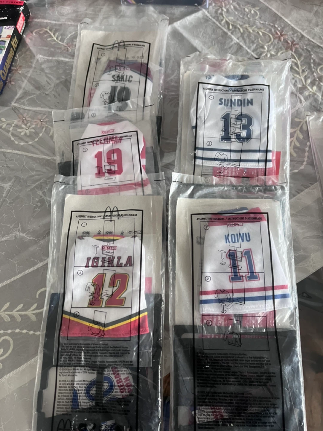 McDonald's NHL Hockey Jerseys - Sakic, Sundin, Iginla, Koivu