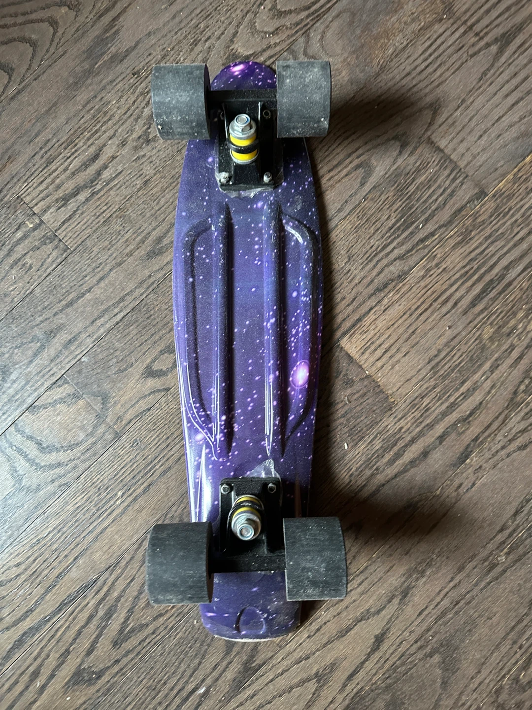 Purple Galaxy Penny Board Style Skateboard - photo 2