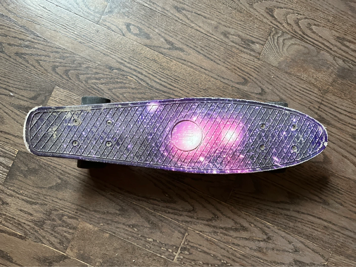 Purple Galaxy Penny Board Style Skateboard - photo 3