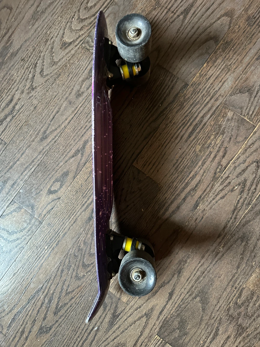 Purple Galaxy Penny Board Style Skateboard