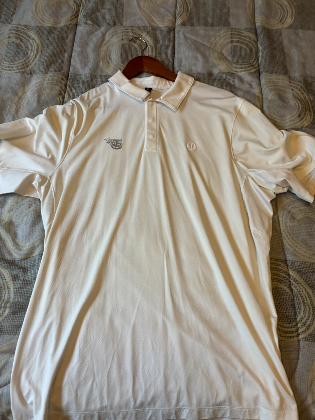 Lululemon White Polo Shirt - XL