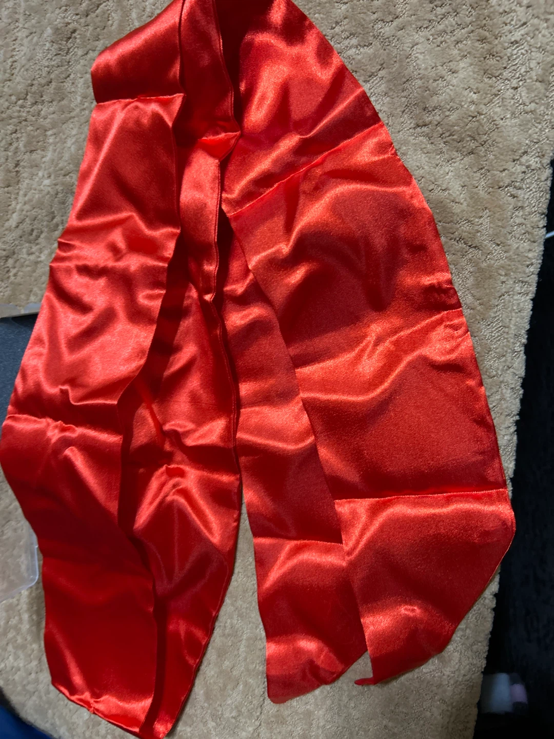 New- Long Size 2 Pack Satin Sleep Masks - Red & Black - photo 4