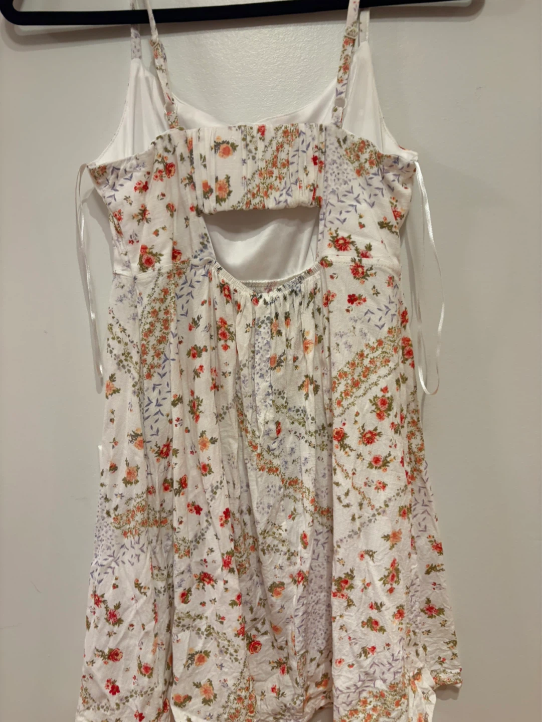 Floral Patchwork Cut-Out Back Mini Dress - photo 3