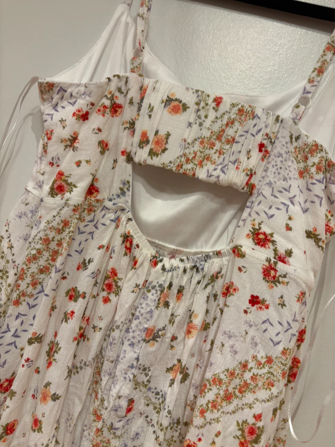 Floral Patchwork Cut-Out Back Mini Dress - photo 5