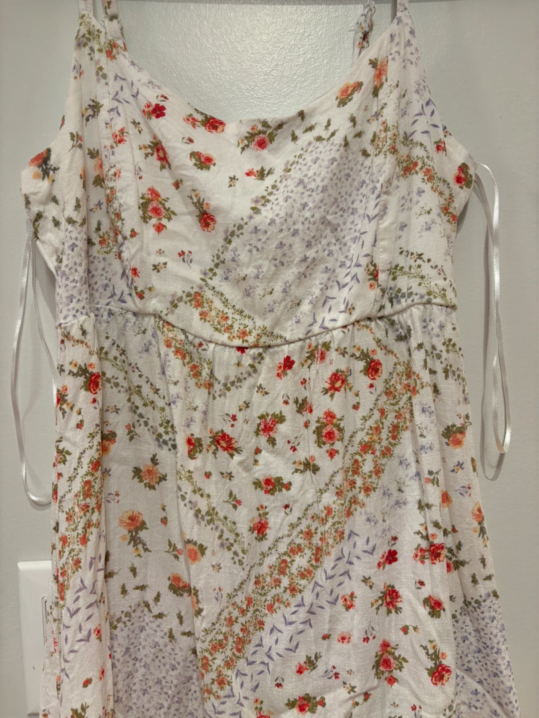 Floral Patchwork Cut-Out Back Mini Dress - photo 2