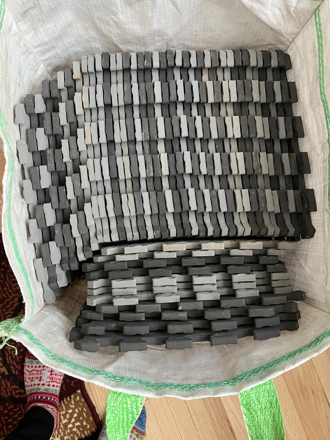 Interlocking Exercise Mats - Gray/Black - photo 3