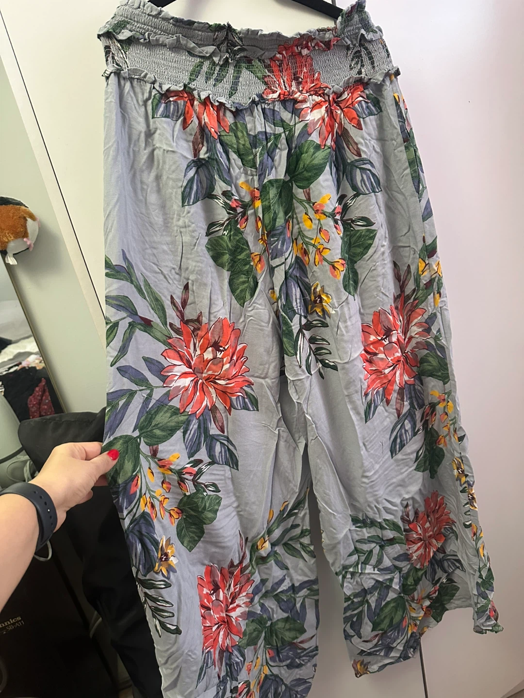 Women's Floral Print Wide Leg Pants - photo 2