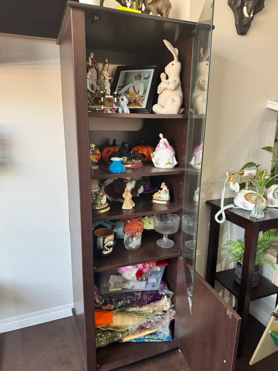 Dark Brown Media Console with Cabinet Towers - photo 4