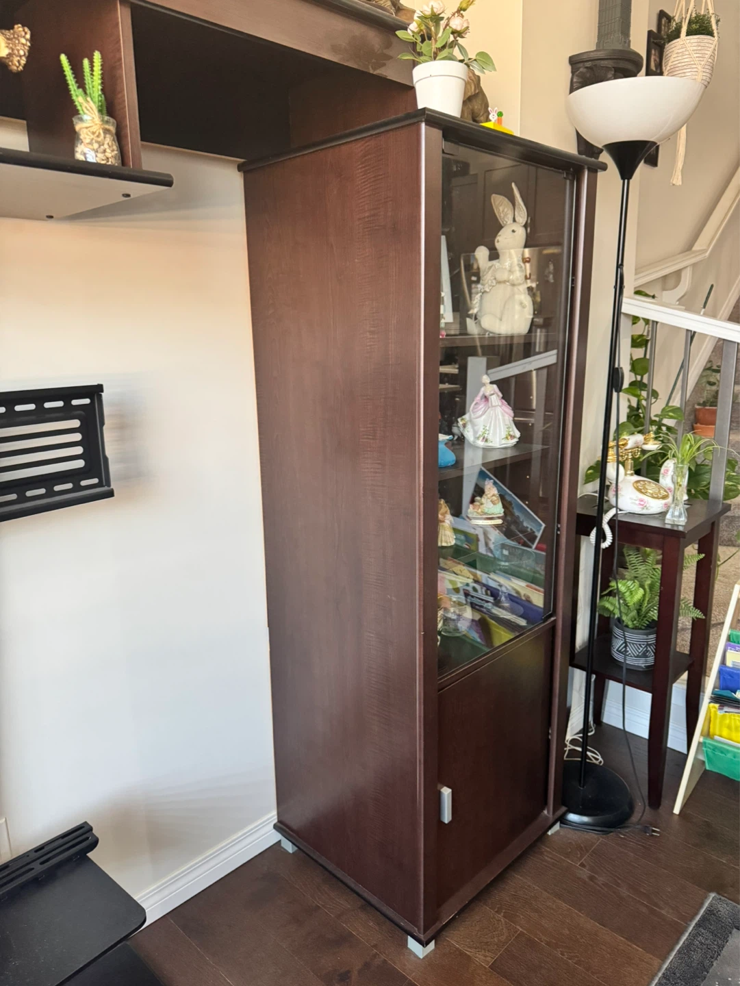Dark Brown Media Console with Cabinet Towers - photo 2