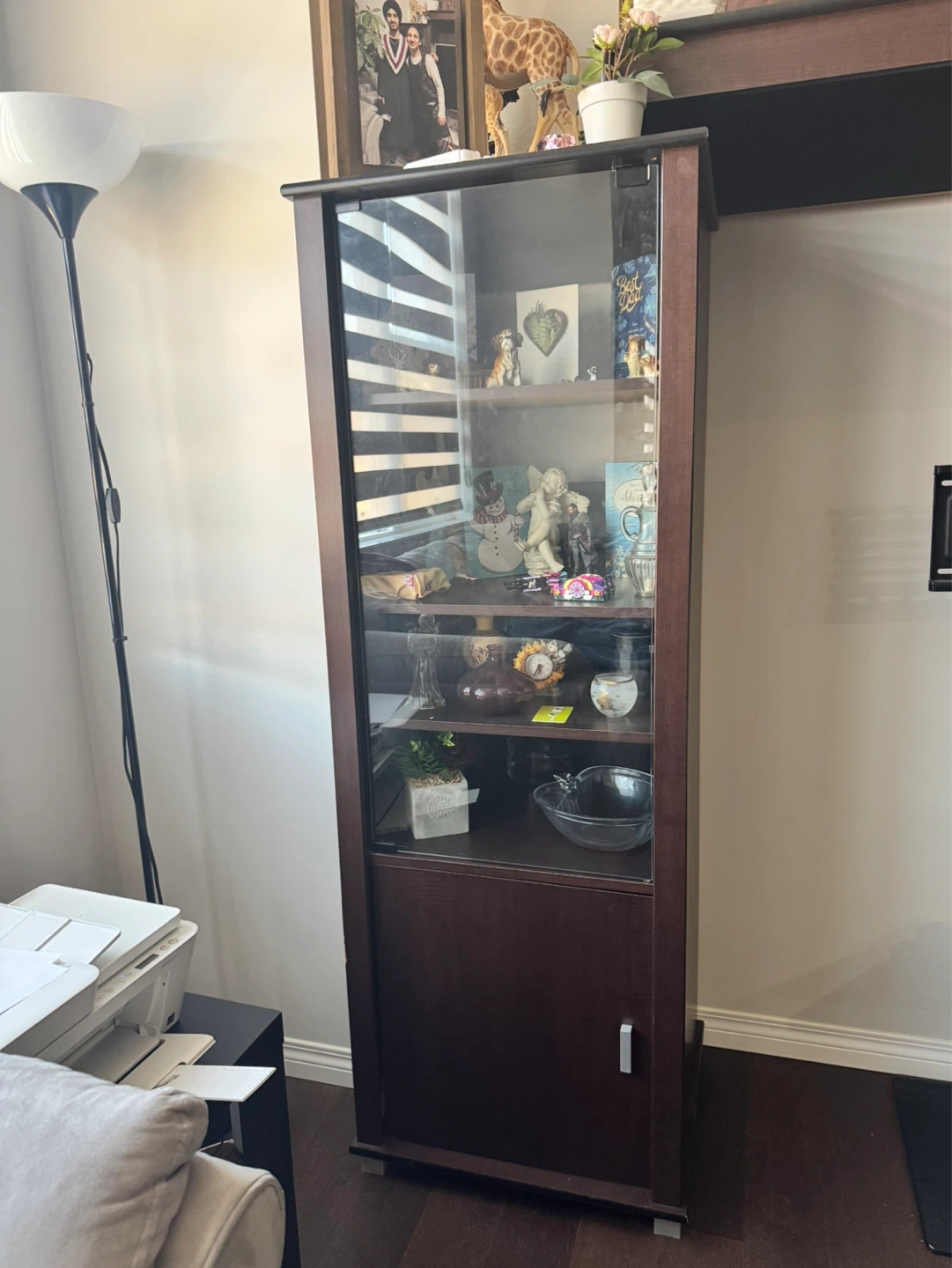 Dark Brown Media Console with Cabinet Towers - photo 3