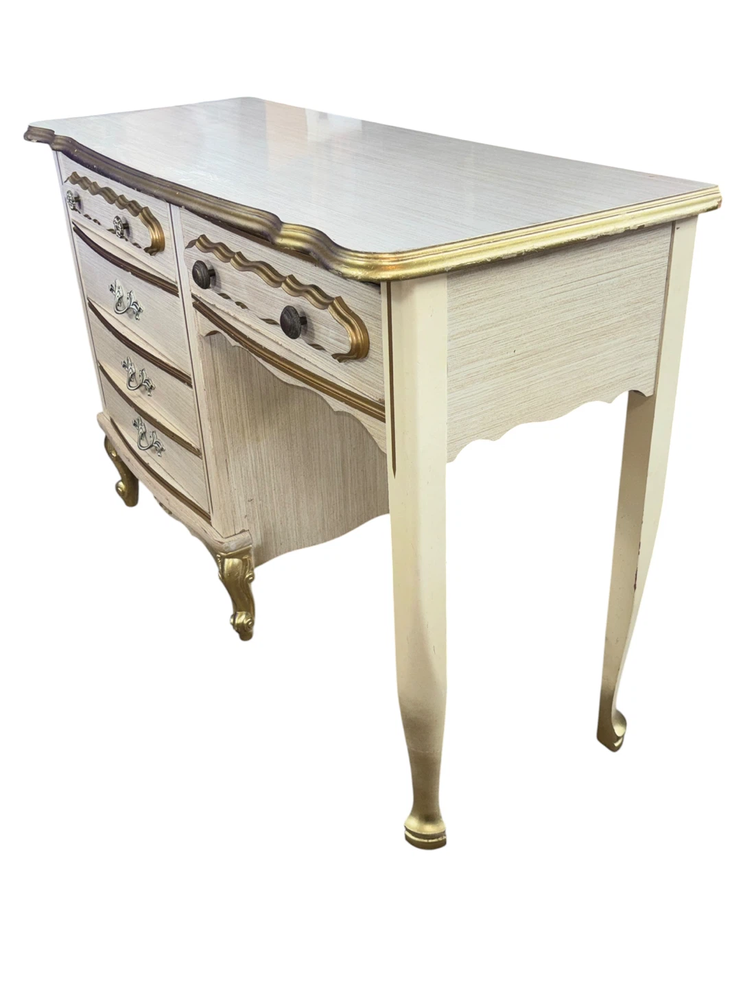 French Style Beige Gold Writing desk - photo 3