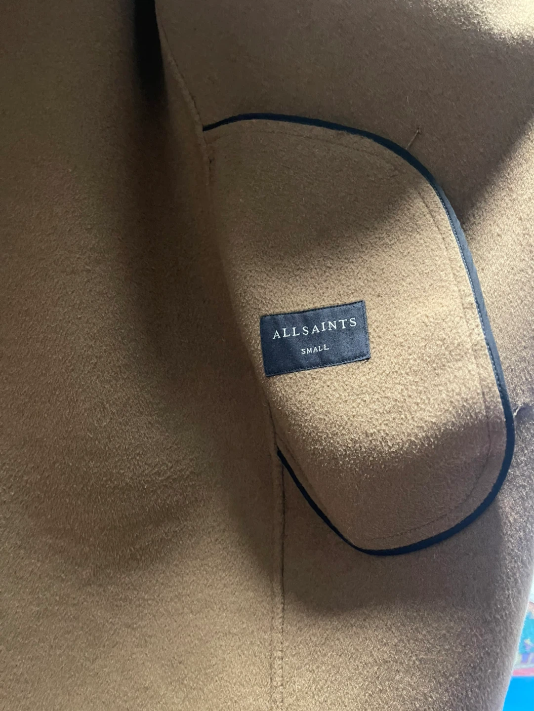 ALLSAINTS Camel Wool Blend Coat - Small - photo 2