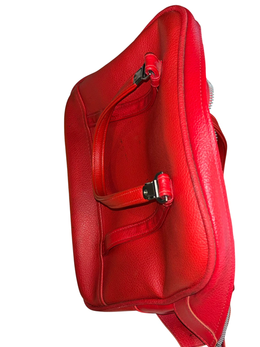 Red leather Duffel Bag - photo 5