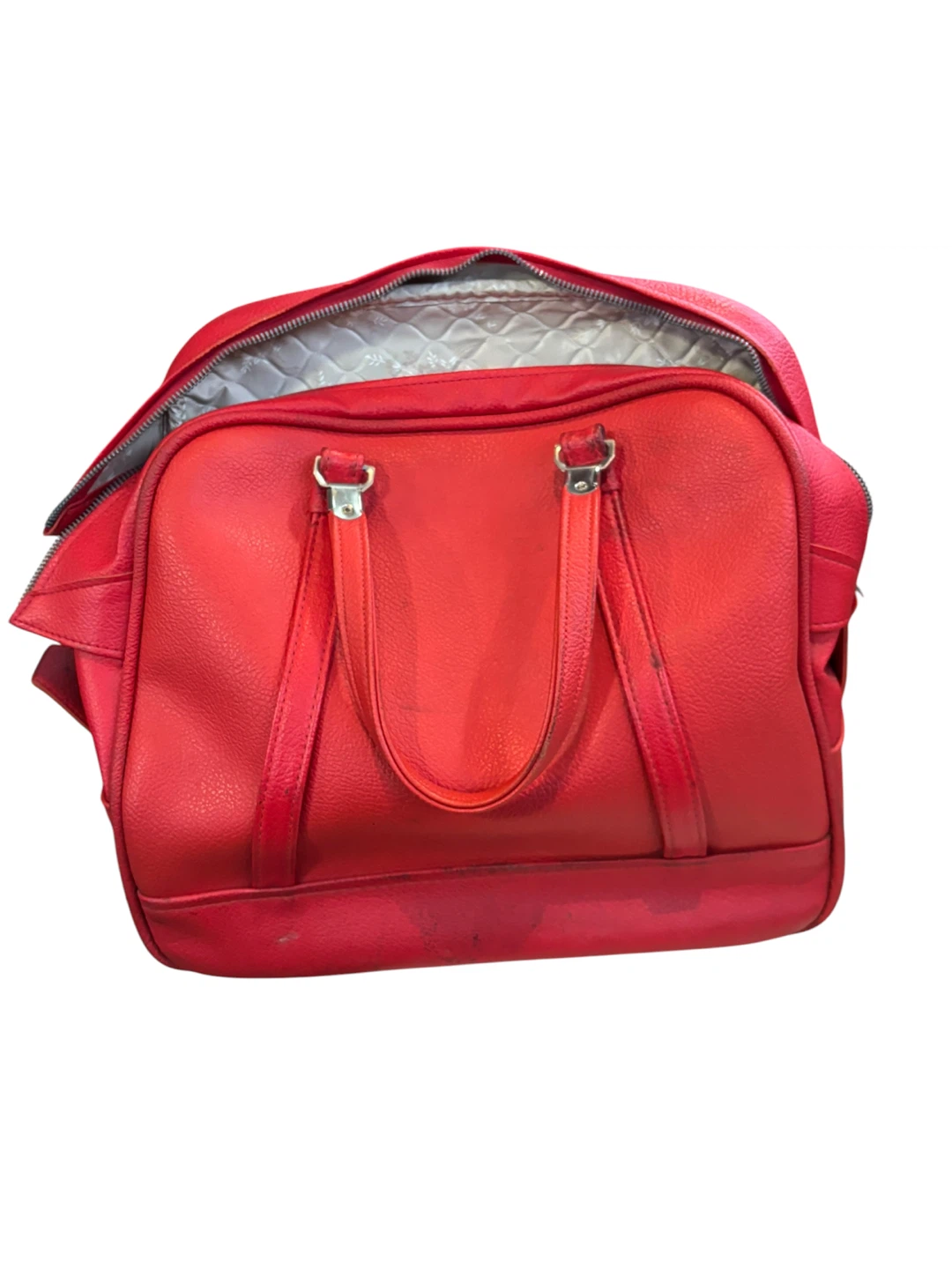 Red leather Duffel Bag
