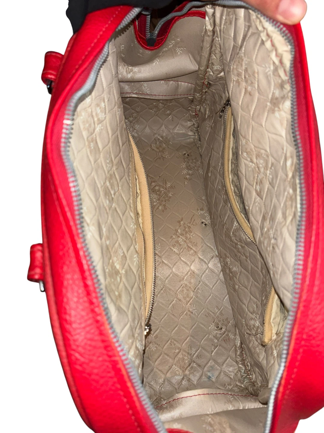 Red leather Duffel Bag - photo 4