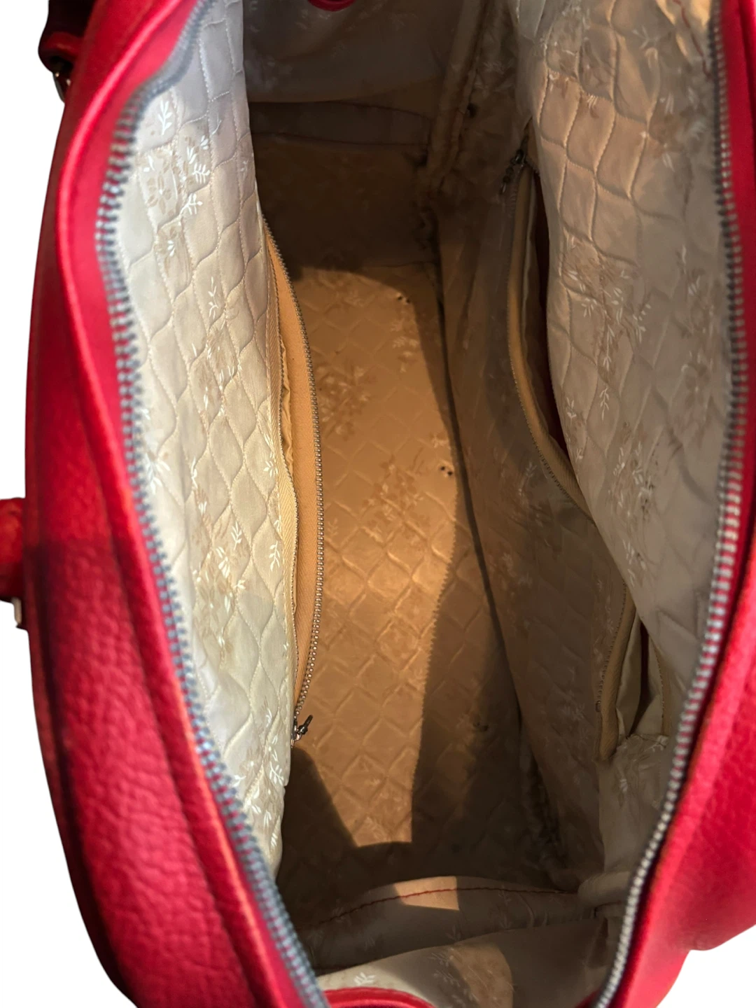 Red leather Duffel Bag - photo 3