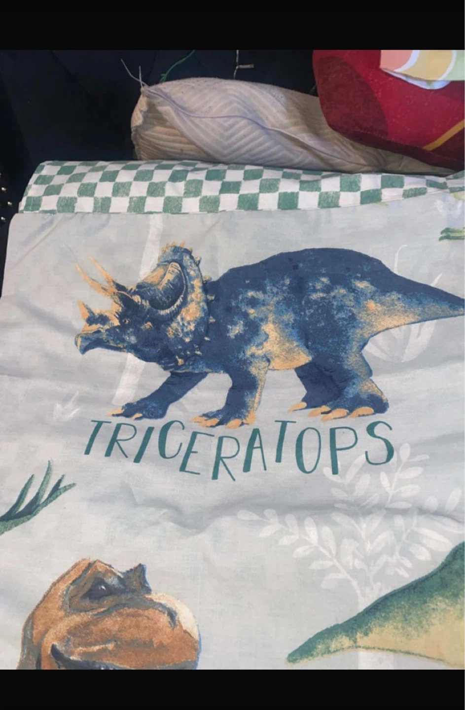 Dinosaur Print Pillowcase - T-Rex Triceratops - photo 4