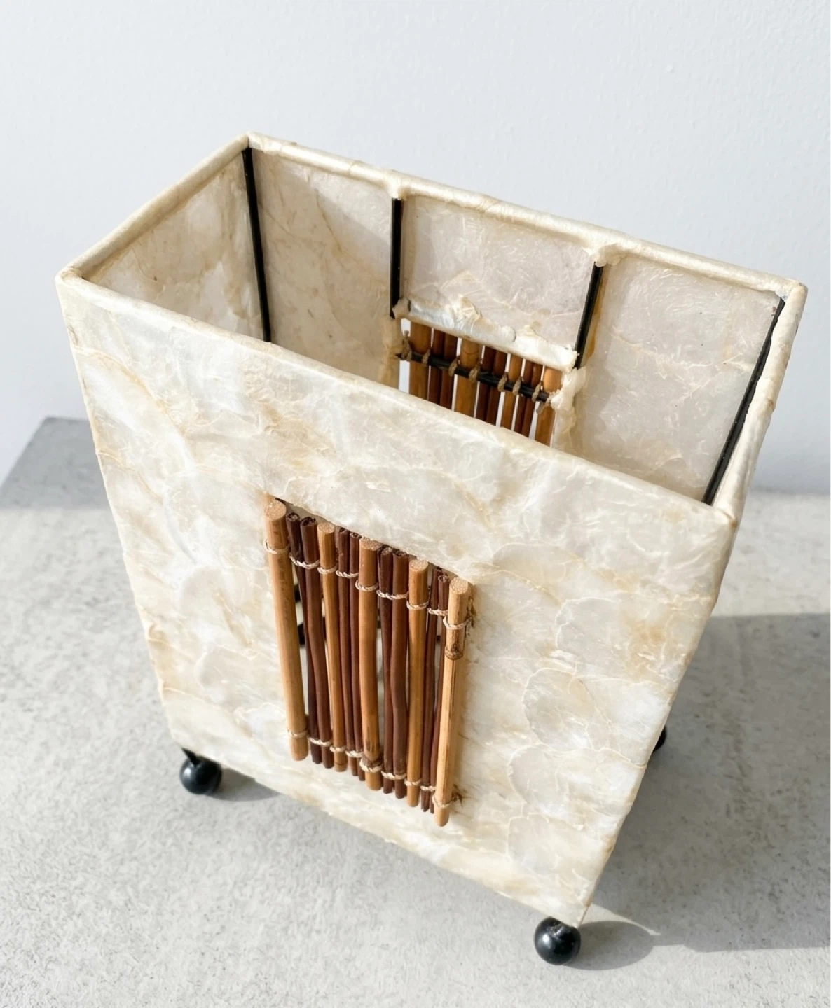 Unique Lamp with Bamboo and Capiz Shell Accent - photo 5
