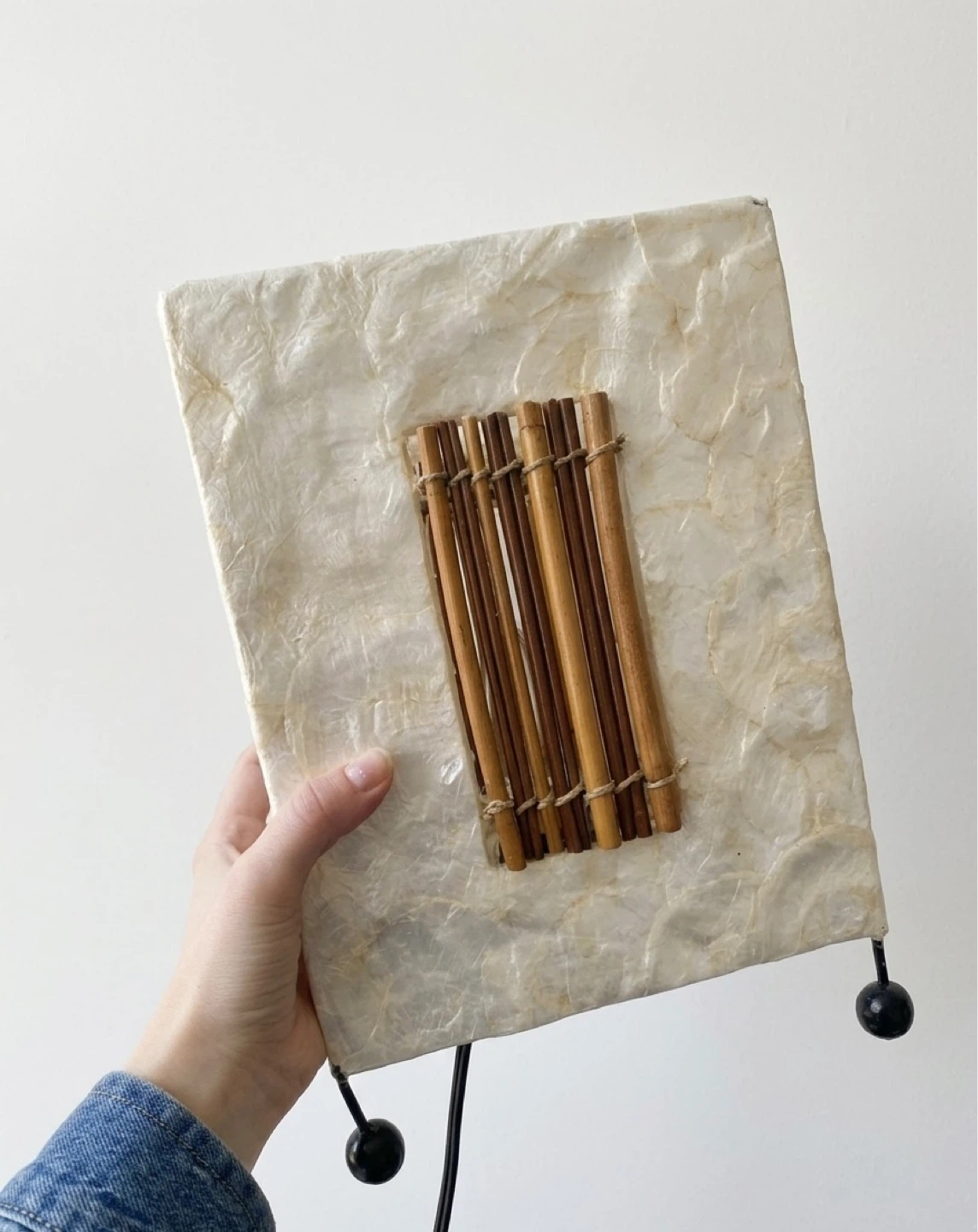 Unique Lamp with Bamboo and Capiz Shell Accent - photo 3