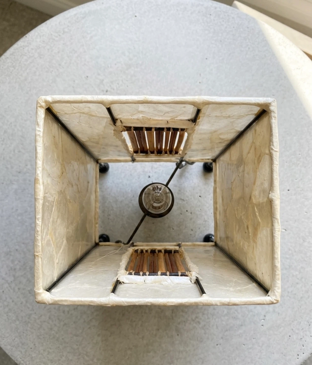 Unique Lamp with Bamboo and Capiz Shell Accent - photo 4